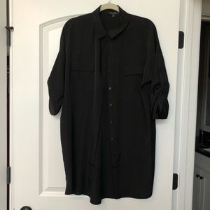 NWOT Honey Punch black button down tunic dress